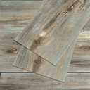 VEELIKE Rustic Driftwood Vinyl Plank Flooring 6''x36'' Wood Grain Peel and Stick Floor Tile Waterproof Floor Stick on Tile 36-Pack Removable Floor Stickers for Living Room Bathroom Bedroom Kitchen (Light Blue)