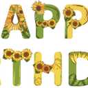 Sunflowers Happy Birthdays Banner Sunflower Birthday Decorations Bunting Garland Banner Sunflowers Party Decorations Sign for Wedding Engagement Bridal Baby Shower Anniversary Graduation Party Supplies