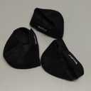 Welnove Gel Heel Protector Cups, Inserts Pads for Women Men, Plantar Fasciitis, Heels Spur Pain Relief, Achilles Tendonitis Dry Cracked Heel Support Cushion Black (S, W 4.5-9 / M 5-8), 3 Pcs