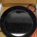 13 Inch Paella Pan 5 Servings - Enamelled No Rust Easy to Clean Steel Pan Propane - Gas Burners for Cooking - Indoor & Outdoor Cooking Skillet - Cacerola Paellera Sarten