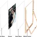 Gold 8x10 Floating Frame 2 Pack,For Photo Sizes(4x6'',5x7'',6x8'') Adjustable Tabletop/Shelf Floating Picture Frame 5x7'',Classy Gift Choice for Wedding,Christmas,Home or Office Decor