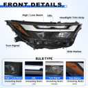 JFN LED Headlight Compatible with 2022-2025 Toyota RAV4 Adventure/Trail/TRD Off-Road/XLE/XLE Premium 2023-2024 RAV4 LE USA Built HeadLamp (Passenger Side (Right))