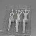 Quoowiit White Thinker Statue Unique Ornament Sculpture, Art Modern Home Decor Accents Bookshelf Decor, Creative Table Decorations for Living Room Desk 3 Piece