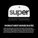 Superglide Glass Mouse Skates for Logitech G Pro X Superlight 2 - Ultra Smooth Glide, Durable Glass Mouse Feet (Type-C, White)