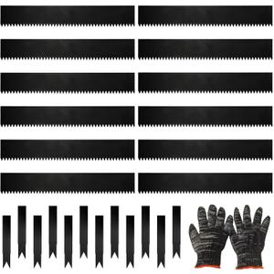 12 Pack Galvanized Steel Landscape Lawn Edging, 40" X 8" Metal Landscape Edging Border with 12 Clips, Metal Garden Edging Border, Metal Edging for Landscaping, Garden, Yard, Pathway(40Ft Total)