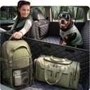 Rorhxia 3-in-1 Dog Car Seat Cover for Back Seat with Road Trip & Daily Mode