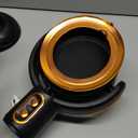 Puff Hide Fan Smoke Purifier, Removable Range Hood, Cooking Fume Purifier for and Washable Filter for Indoor BBQ,Hot Pot, Extractor Hood, Gold