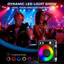 Karaoke Machine, Portable Bluetooth Karaoke Speaker with 2 Wireless Microphones, PA System for Adults Kids with LED Lights & Echo Adjustment, Supports TWS/TF/USB/AUX for Home Party (T03-2 MICS)