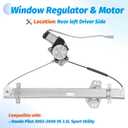 Vurkcy Rear Left Driver Side Power Window Regulator with Motor Compatible with Honda Pilot 2003 2004 2005 2006 2007 2008, Replace OE 748-512