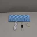 Geeky GK61 60% | Hot Swappable Mechanical Gaming Keyboard | 61 Keys Multi Color RGB LED Backlit for PC/Mac Gamer | ANSI US American Layout (Blue, Mechanical Speed Yellow)
