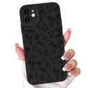 Lovmooful for iPhone 11 Case Cute Flower Floral Design-Black