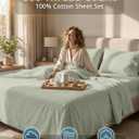 LANE LINEN King Size Sheets 600 Thread Count Long-Staple 100% Cotton King Bed Sheets, Sustainably Produced & Oeko-Tex Certified, Soft Silky Sateen Finish, 15" Deep Pocket Fitted Sheet Mineral