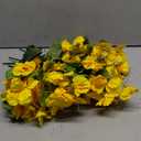 Daisy Artificial Flowers for Outdoors Fall Autumn Decoration, 6 Bundles Fake Mums Yellow Silk Flowers for Outside Look Real UV Resistant Faux Flowers Plants for Planter Front Door Home Indoor Porch