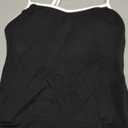 OMKAGI 2 Piece Workout Sets for Women Padded Sports Bra Tank Booty Gym Shorts with Pockets(M, 284-Black White Piping)