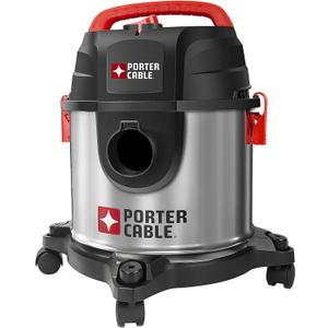 PORTER-CABLE PCX18301-4B 4 Gallon 4 HP Wet/Dry Vacuum, Stainless Steel Light Weight Portable Shop Vacuum, 3 in 1 Function with Attachments