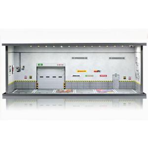 Saichotoy Display Case for Hot Wheels: Stackable Parking Garage for 1/64 Scale Matchbox Toy Car, Foamboard Storage for Monster Trucks with LED Light and Acrylic Cover, Depot