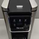 Horavie Single Serve Coffee Maker for K-Cup Pod and Grounds, Hot & Iced Coffee Maker, Strong Button Feature, 6 to 14oz Brew Sizes, 50oz Removable Reservoir, Fit 6.5" Mugs, Stainless Steel, Black