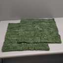 MIULEE Moss Green Corduroy Decorative Throw Pillow Covers Pack of 2 Soft Striped Pillows Pillowcases with Broad Edge Modern Boho Home Decor for Couch Sofa Bed 18x18 Inch