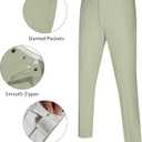 Mens Linen Suit 2pcs Summer Lightweight Suits Casual Linen Blazer Pants Set Slim Fit Suits for Beach Wedding Tuxedo L