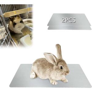Rabbit Cooling Pad, 2PCS Hamster Cooling Pad Pet Cooling Mat for Rabbit Bunny Hamster Guinea Pig & Other Small Pets Stay Cool This Summer - Bite Resistance Pet Cool Plate Ice Bed