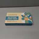 Silicone Countertop Tray  2 Piece Small Bathroom Vanity Organizer for Soap Dispenser, Lotion Bottles, Perfume, Candles, Keys  Shatterproof Sink Tray (2 Piece - Small (7.8" x 3.9" x 0.8"), Black)