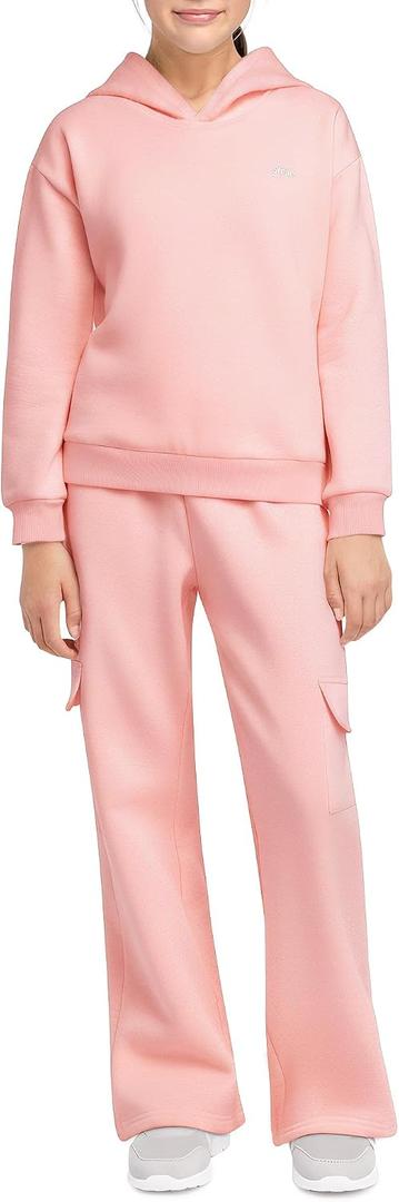 Stelle Girls 2 Pieces Sweatsuit Hoodies Sweatpants Sets 5-15Y (Pink, XS)