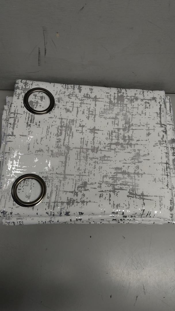  100% Blackout Curtains for Living Room, Emboosed Textured Curtains 96 Inches Long for Bedroom, Thermal Insulated Pattern Curtain, Farmhouse Room Darkening Grommet 2 Panels