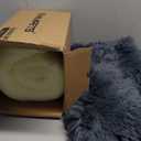 Orthopedic Dog Beds Medium/Large Sized Washable Removable Cover, Plush Dog Bed Waterproof Lining NonSkid Bottom, Crate Foam Pillow Mattress Fluffy Anti Anxiety Pet Pad 35x23 Inch, Dark Grey