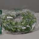 Sggvecsy 17.7’’ St. Patrick's Day Shamrocks Wreath for Front Door with 30 Green Lights Artificial Greenery Clover Wreath for Irish St. Patrick's Day Decoration Wall Window Outdoor Indoor Home Decor