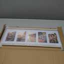 Americanflat 4x6 Collage Picture Frame with Shatter-Resistant Glass - Fits Five 4x6 Photos or Use as One 8x24 Picture Frame - Signature Collection - Collage Frames for Wall Display - Light Wood