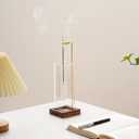 Ceremony Incense Holder,2Pack Wood Incense Holder for Sticks with Glass Ash Catcher,Incense Burner for Meditation Yoga Spa Room Decor