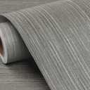 FunStick Thick Grey Grasscloth Wallpaper Peel and Stick Textured Faux Grasscloth Peel and Stick Wallpaper Grey Fabric Contact Paper for Cabinets Removable Grey Wall Paper for Bedroom Walls 12"x200" (Grey Taupe Brown)