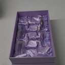 Vintage Art Deco Iridescent Coupe Glasses | Set of 4 | 7 oz Rainbow Colored Cocktail Glassware for Drinking Champagne, Martini, Cosmopolitan | Crystal Speakeasy Style Saucers