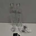 Olive Oil Dispenser Bottle, 2 Pcs Glass Olive Oil Dispenser and Vinegar Dispenser Set with 2 Stainless Steel Pourers, 4 Labels,1 Brush and 1 Funnel Oil Bottles for Kitchen (500ml)