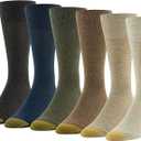 GOLDTOE Men's Cambridge Crew Socks, 6-Pairs (Large)
