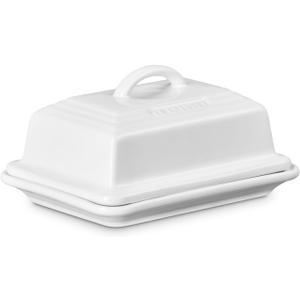 Le Creuset Stoneware European Butter Dish, White