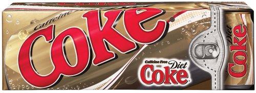 Coke Diet Caffeine Free Soda, 12 oz Can (Pack of 24), BB date: August 4, 2025