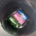 YGJT Small Trash Can, 3 Pack 1.8 Gallons Bathroom Trash Can Waste Basket, Round Garbage Can, Plastic Trash Bin for Kitchen, Dorm, Bedroom, Office, Living Room, Study, Compact Spaces(White Black Grey)