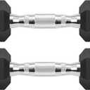 Hex Dumbbells Rubber Coated Cast Iron Hex Black Dumbbell Free Weights for Exercises / 3.5LB Pound