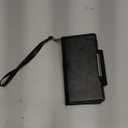 Trifold Wallet Case for Google Pixel 8 5G with Detachable Magnetic Flip Purse Wrist Strap Card Holder, Luxury PU Leather Stand Accessories Cell Phone Cover for Pixel8 Eight Women Men Black