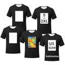 ORJ 4PCS Adult Sublimation Blank T Shirt Unisex Polyester Shirts Crew Neck Short Sleeve for Sublimation Black T Shirt, 2 small,1 XL,1XXL