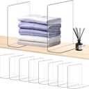 Shelf Dividers for Closet Organization: Durable Clear Acrylic Divider Organizer for Shelves - Vertical Adjustable Shelving Separators for Clothing Purse