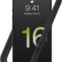 RhinoShield Bumper Case Compatible with [iPhone 16 Pro Max] | CrashGuard - Shock Absorbent Slim Design Protective Cover 3.5M / 11ft Drop Protection - Black