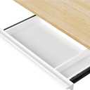 Under Desk Mounted Sliding Drawer to pull out, Attachable Desk Pencil Drawer Ball-Bearing Slides (White)