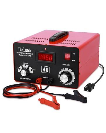 C40 Adjustable Battery Charger 12V 24V 36V 48V, 16A Pulses of High-Voltage Battery Desulfator Maintainer with Smart Chip for Lead-Acid LiFePO4 Lithium Batteries