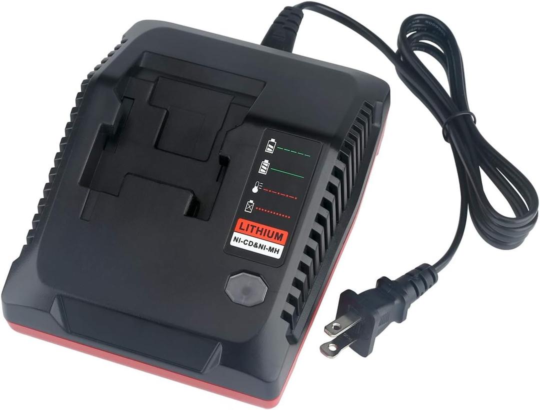 Lasica 18V 3.0A Fast Battery Charger PCXMVC Replacement for Porter-Cable 18-Volt PC18B NiCd, NiMh & Lithium Cordless Tool Battery Packs PC18BL PC18BLEX Compatible with Porter Cable 18V Charger PCMVC