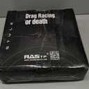 RASTP Universal Racing Steering Wheel Suede Deep Dish 13.58/345mm 6 Bolts with Horn Button Include Cable, Wrench,Red