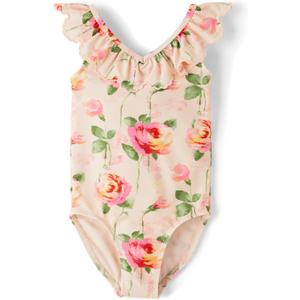 Gymboree Girls and Toddler One Piece Swimsuit (2T, Fading Rose)