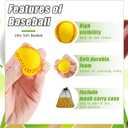 Wettarn 100 Pcs Mini Training Foam Baseballs Soft Baseballs with Storage Bag Practice Ball for Hitting Pitching Machines Batting Accuracy Indoor Outdoor Sports Players Play