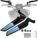 XINGWU Motorcycle Mirrors Anti-glare Stealth Mirror Adjustable Rotating Rearview Mirror Wind Wing Side Mirror for Z650 Z900 Z1000 Duke 390 790 1290 MT07 MT09 S1000 Street Bike Mirrors